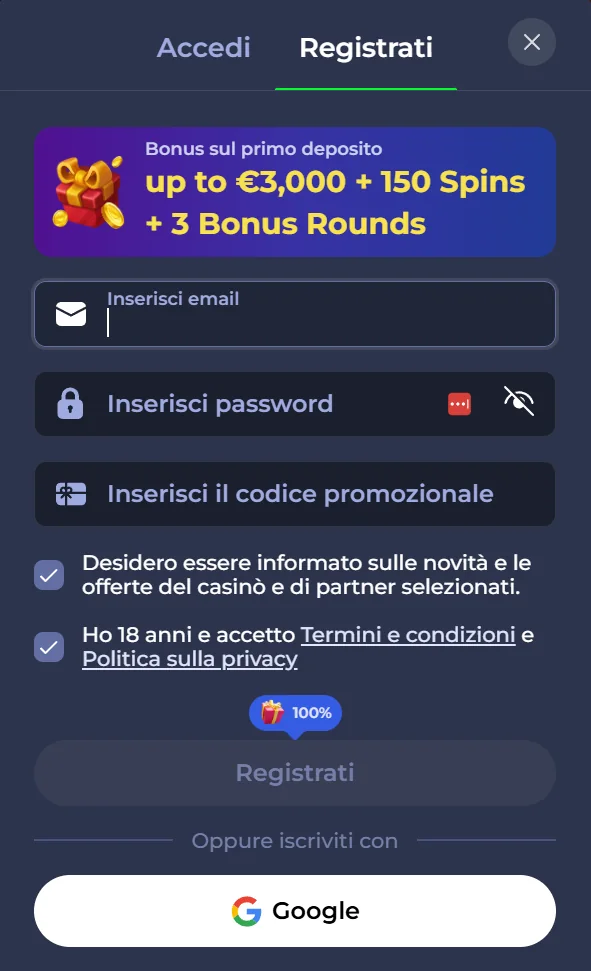 Schermata registrazione Friday roll